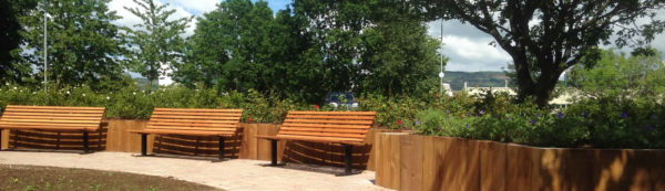 Wooden bench