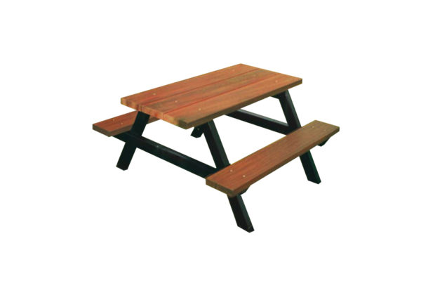 wooden picnic table