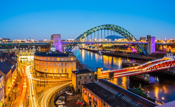 newcastle skyline - a city serviced by Orchard Street furniture